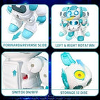 Remote Control Robot Toy Programmable Flying Saucer Throwing Robot Battle Toy - ShopOnCliQ