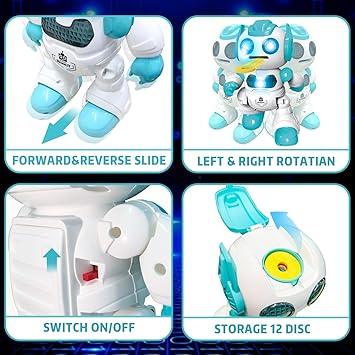 Remote Control Robot Toy Programmable Flying Saucer Throwing Robot Battle Toy - ShopOnCliQ