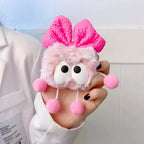 Airpods Pro 2nd Case Cute Girly Funny 3D Cartoon Anime Fluffy Furry Soft Plush Design with Kawaii Bow-Knot Protective Shockproof Airpods Pro 2nd Generation Case Cover for Women Teen Girls Kids - ShopOnCliQ