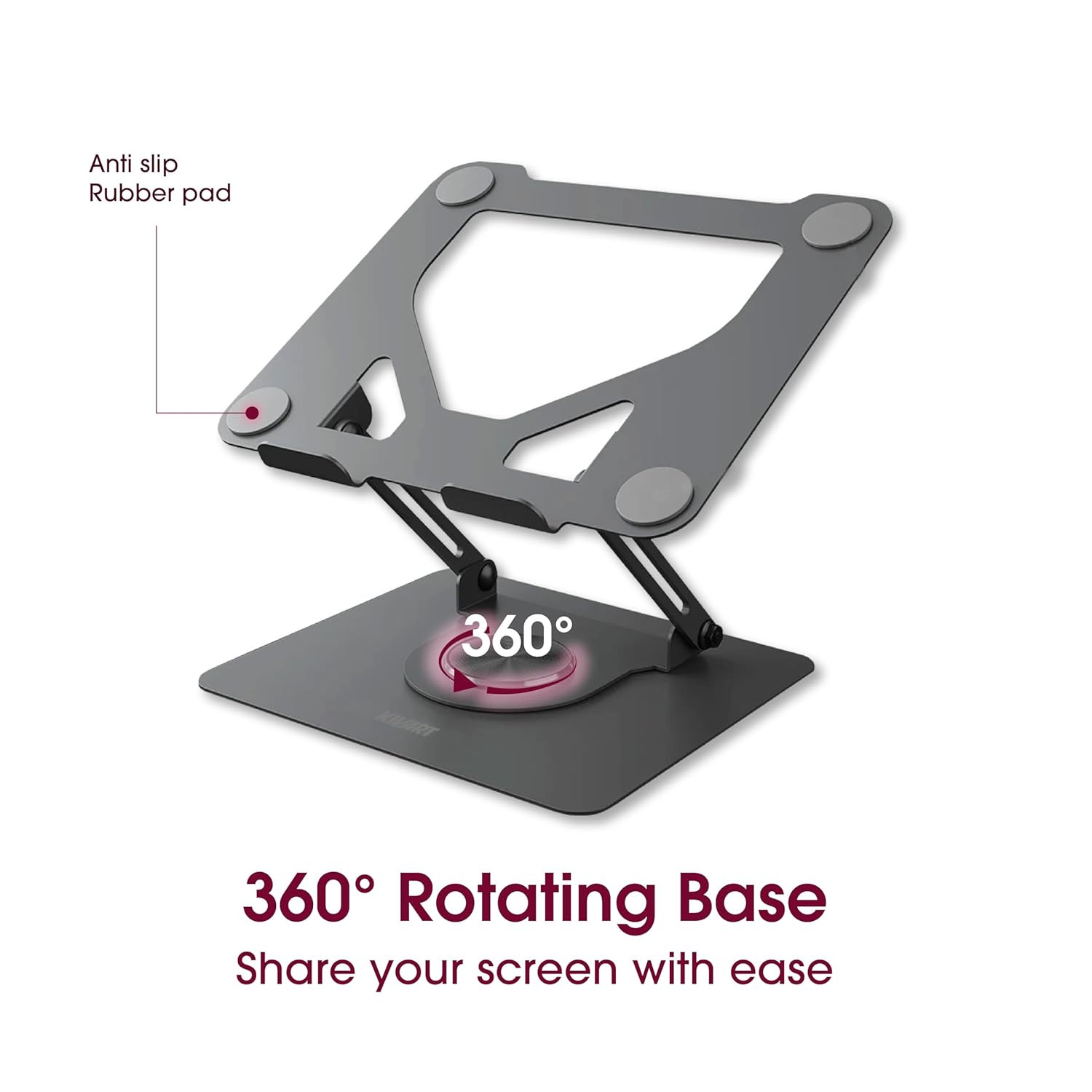 Elevate PRO Metal Laptop Stand with 360° Rotating Base | Adjustable - ShopOnCliQ