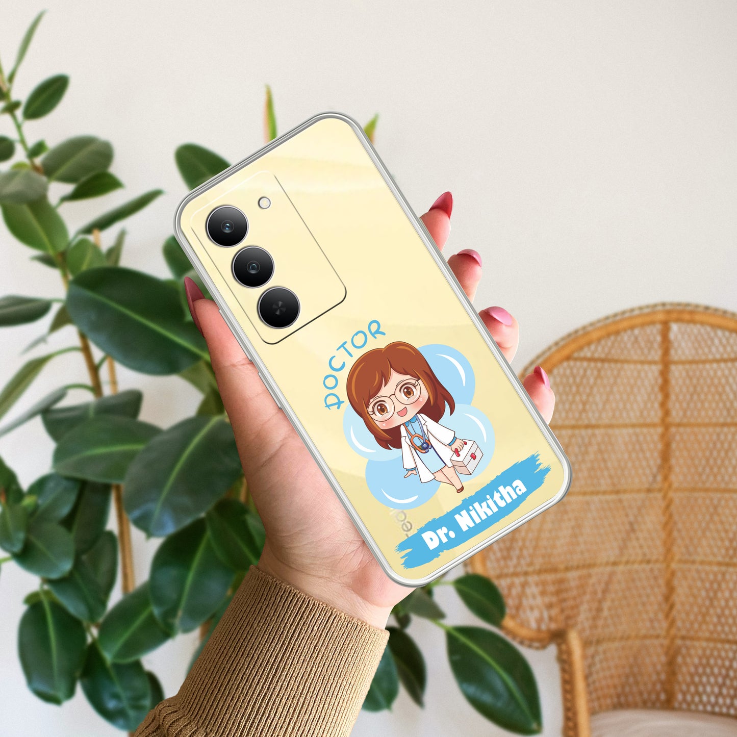 Future Doctor Customize Transparent Silicon Case For Realme/Narzo