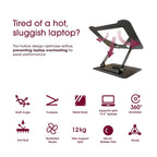 Elevate PRO Metal Laptop Stand with 360° Rotating Base | Adjustable - ShopOnCliQ