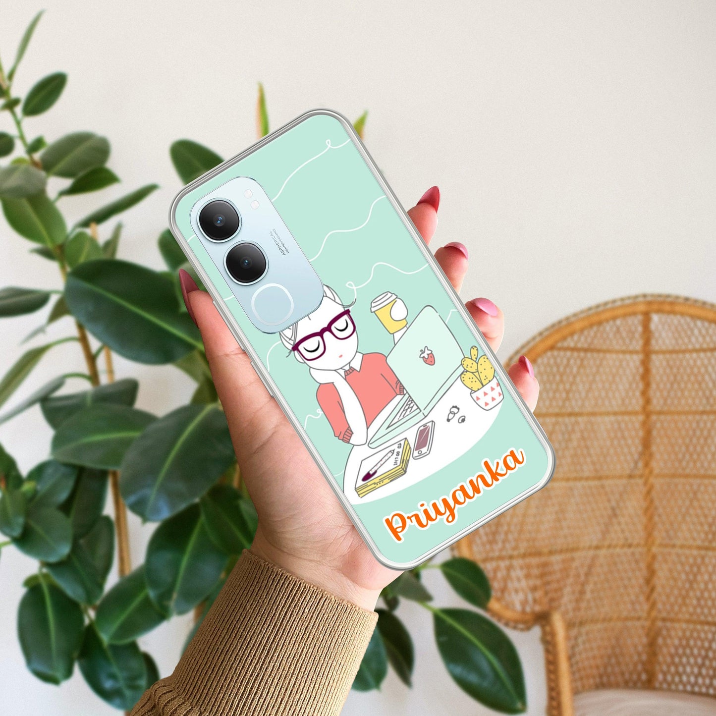 Creator Girl Customize Transparent Silicon Case For Vivo