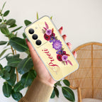 Blue Aster Floral Customize Anti Yelllow Case For Realme 14x 5G