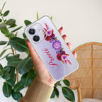 Blue Aster Floral Customize Anti Yellow Case For Oppo A5 Pro 5G