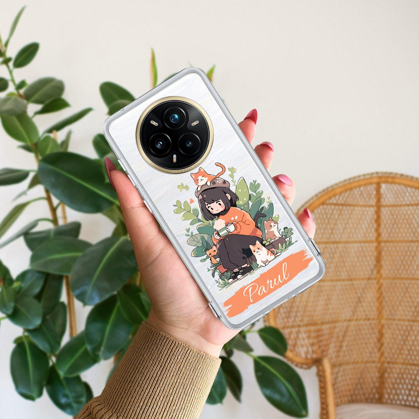 Cat Lover Customize Transparent Silicon Case For Realme/Narzo