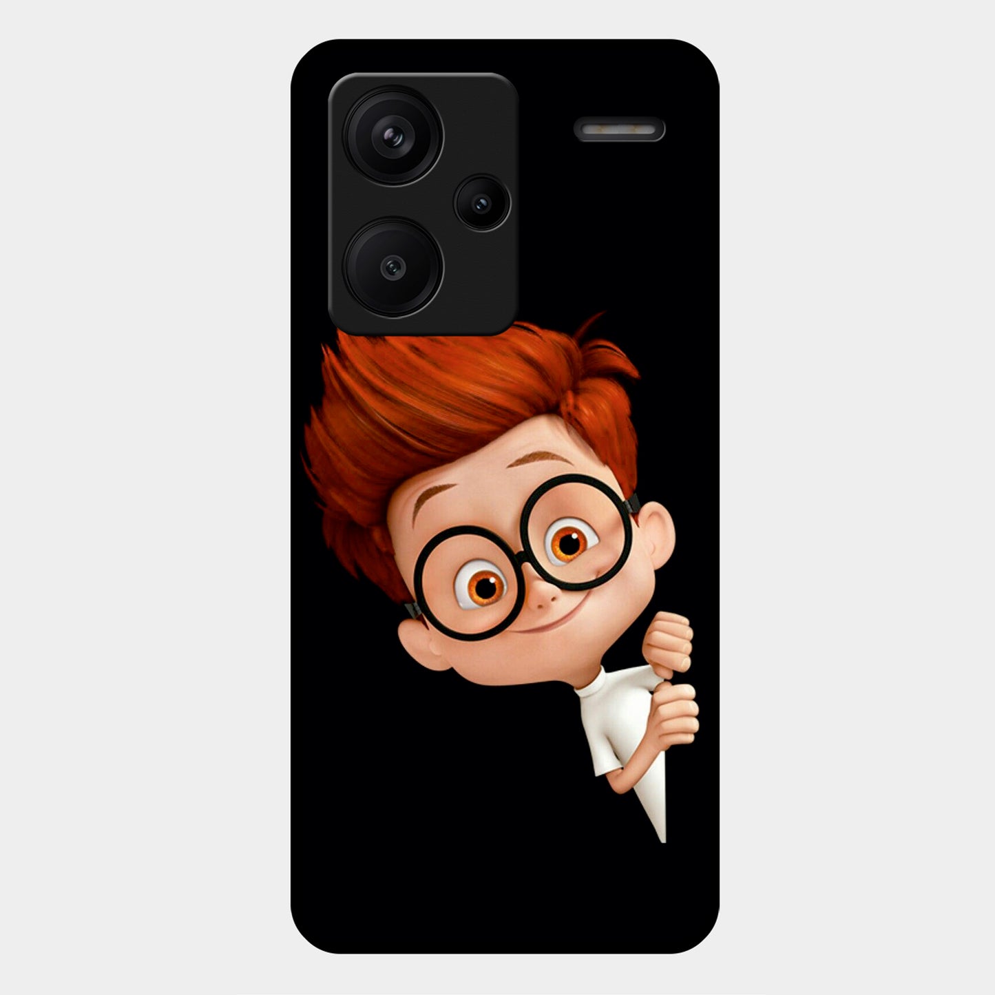 Cartoon Boy Glossy Metal Case Cover For Redmi