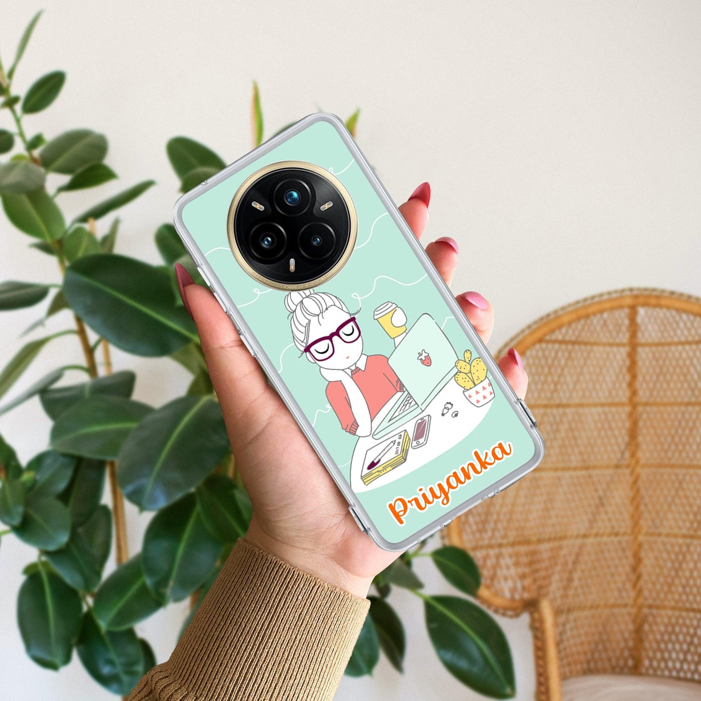 Creator Girl Customize Transparent Silicon Case For Realme/Narzo