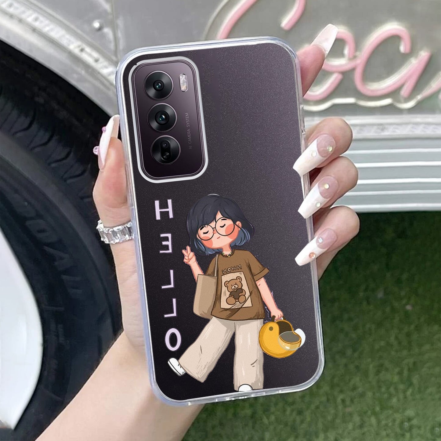 Hello Honey Transparent Silicon Case For Oppo