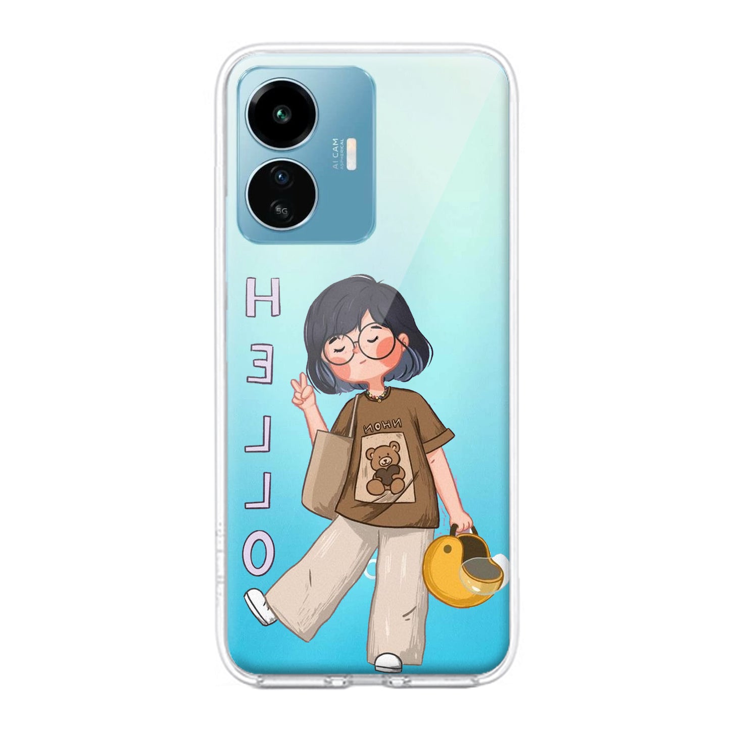 Hello Honey Transparent Silicon Case For iQOO