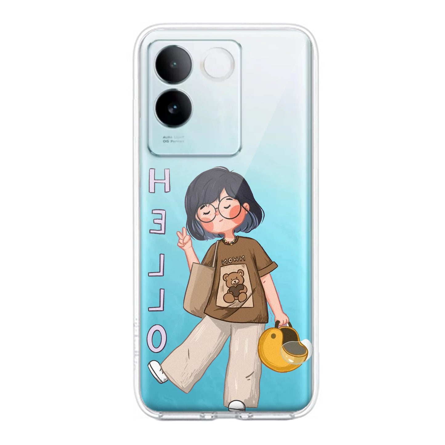 Hello Honey Transparent Silicon Case For iQOO