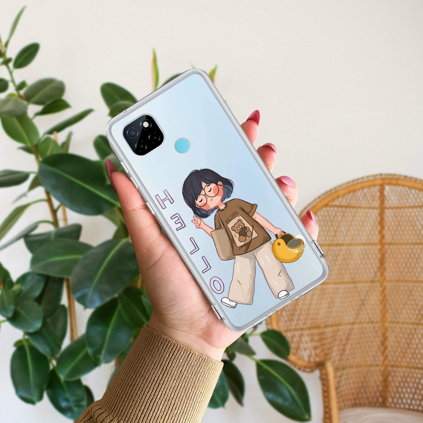 Hello Honey Transparent Silicon Case For Realme/Narzo