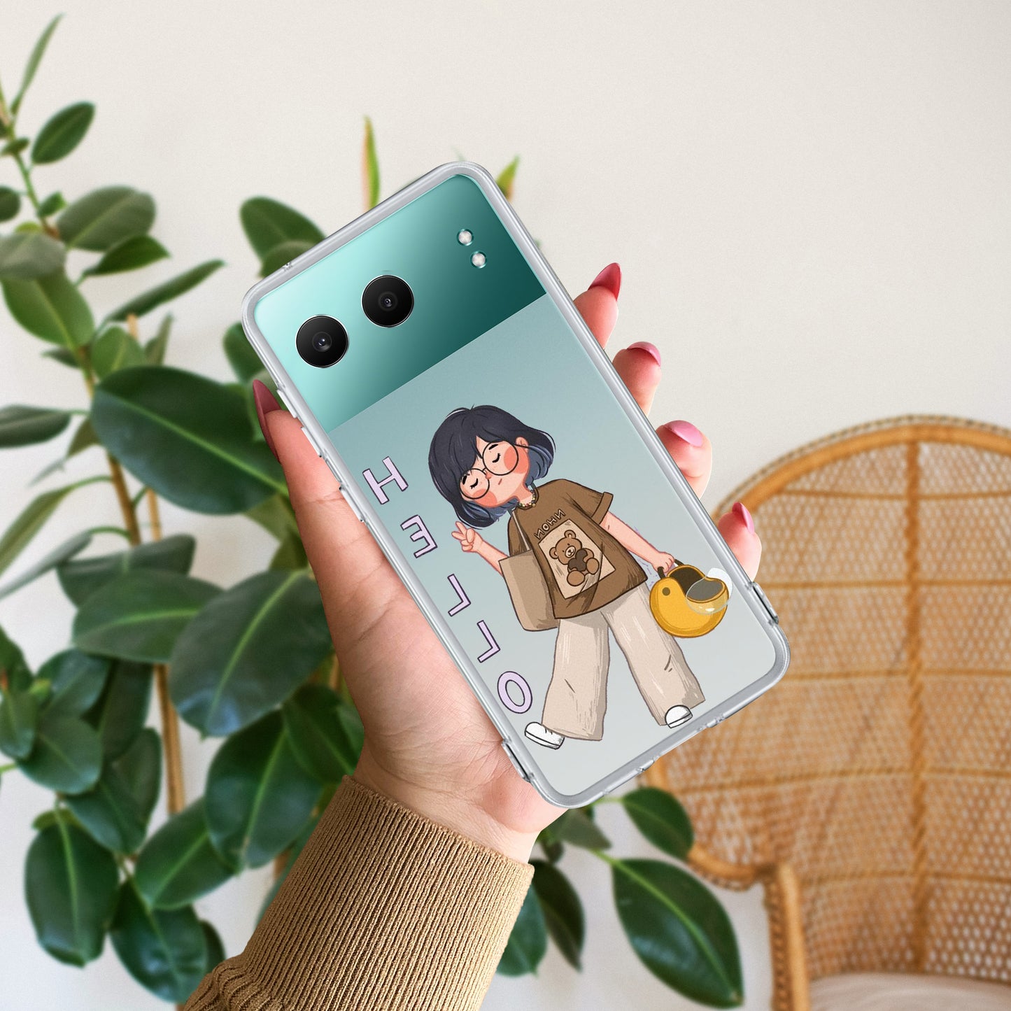 Hello Honey Transparent Silicon Case For OnePlus