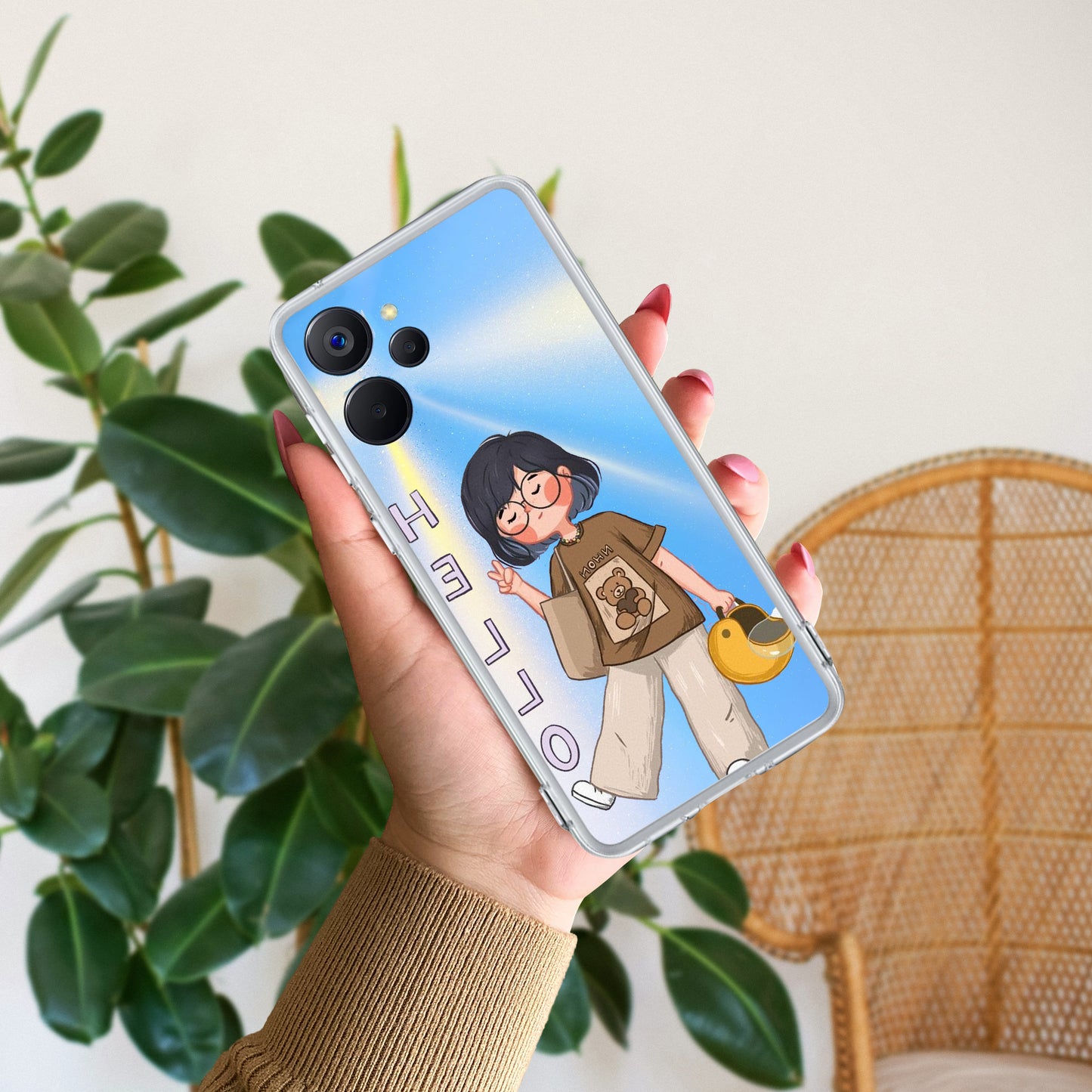 Hello Honey Transparent Silicon Case For Realme/Narzo