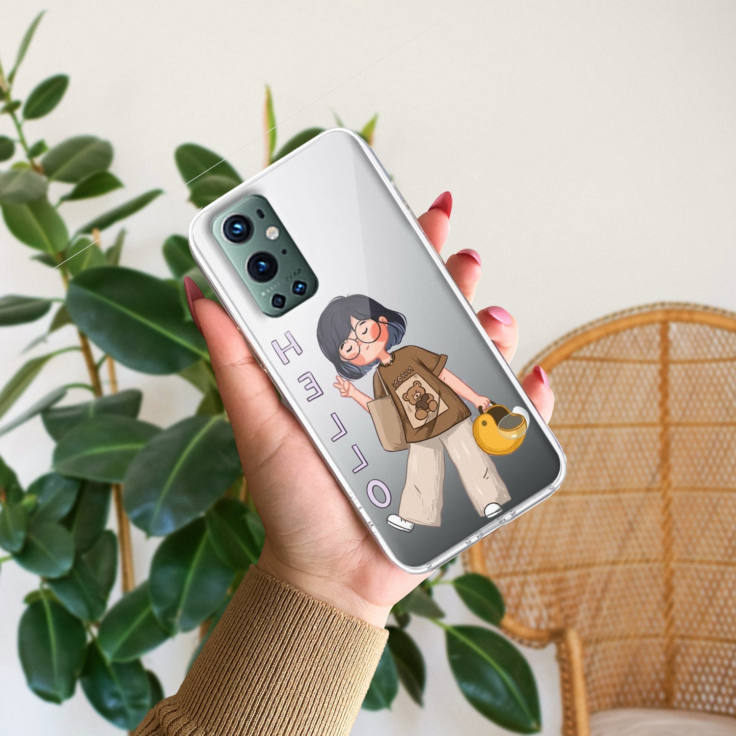 Hello Honey Transparent Silicon Case For OnePlus