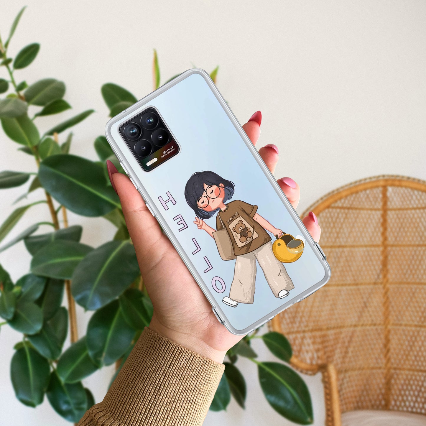 Hello Honey Transparent Silicon Case For Realme/Narzo