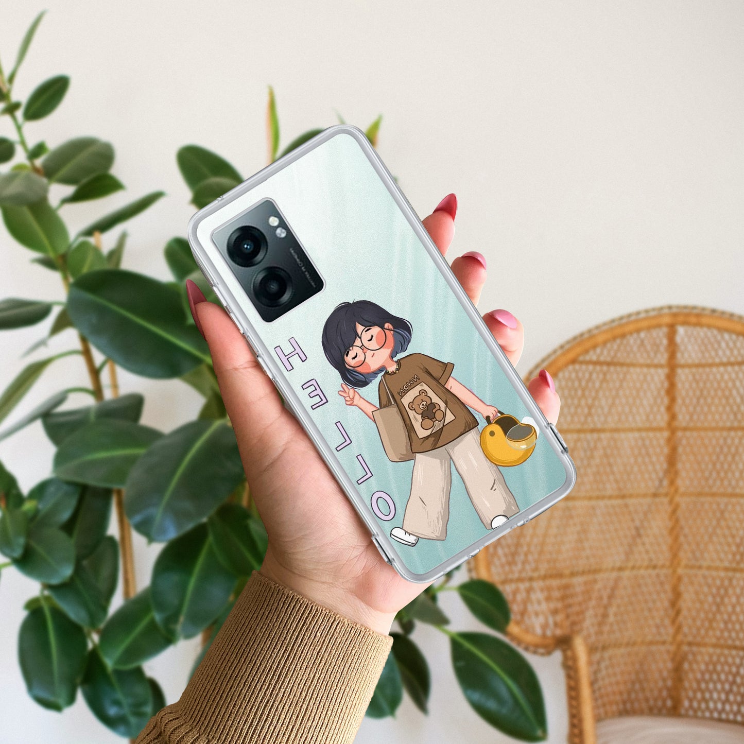 Hello Honey Transparent Silicon Case For Realme/Narzo