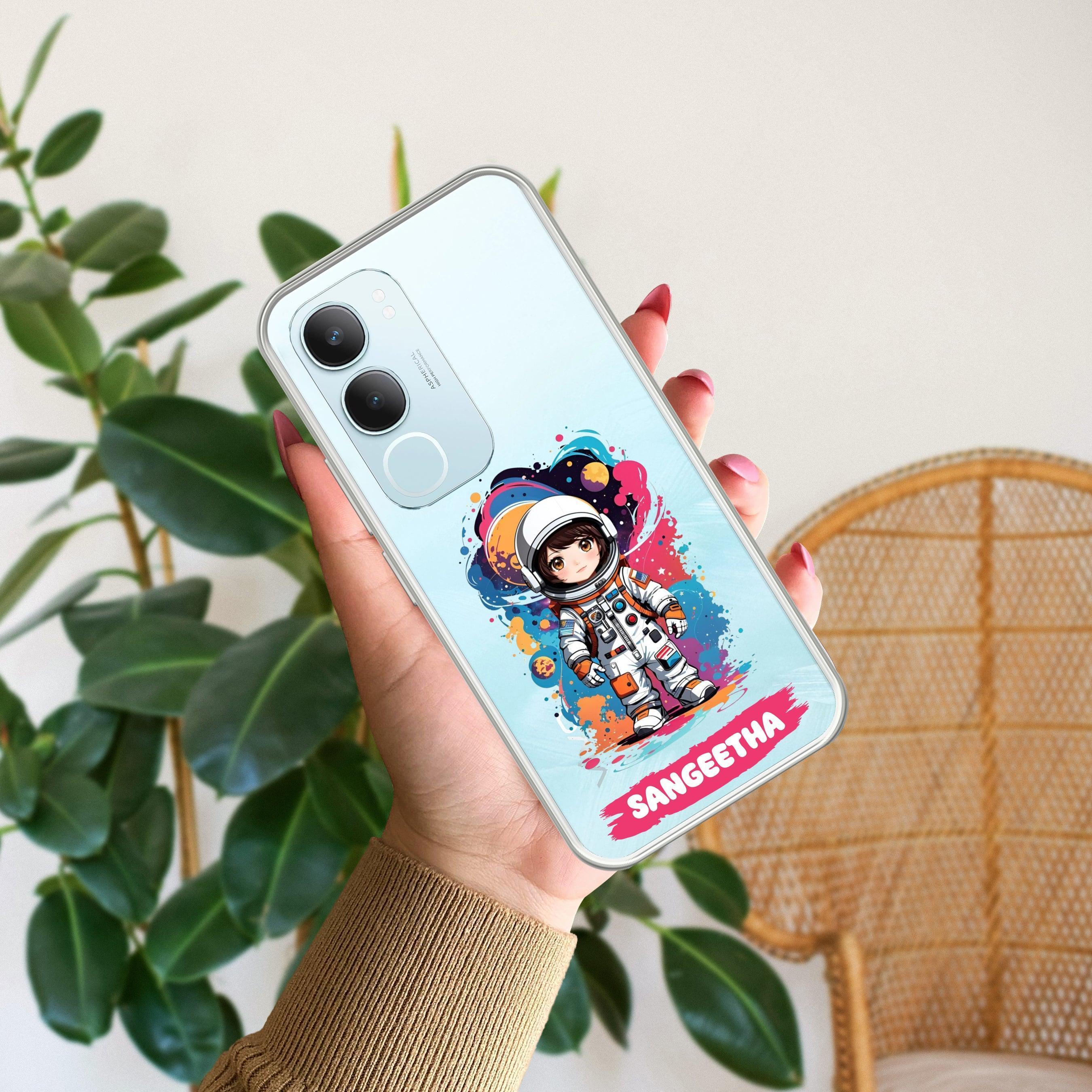 Astronaut Customize Transparent Silicon Case For Vivo Y20s/Vivo Y20A/Vivo Y20G/Vivo Y20i / Vivo Y20T / Vivo Y20