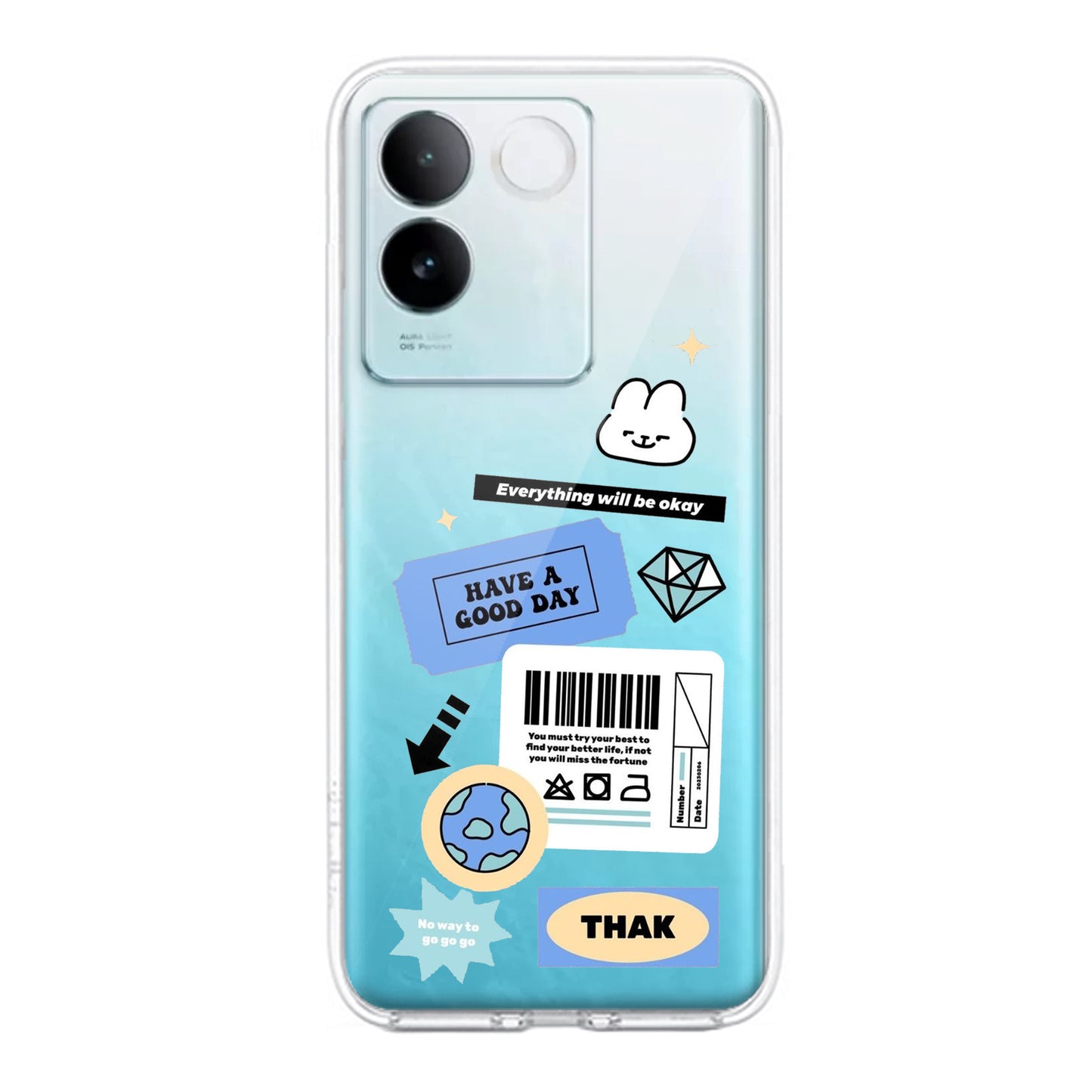 Ticket to Happiness Transparent Silicon Case For iQOO