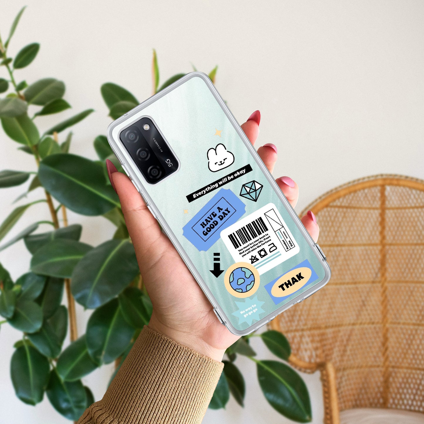 Ticket to Happiness Transparent Silicon Case For Oppo