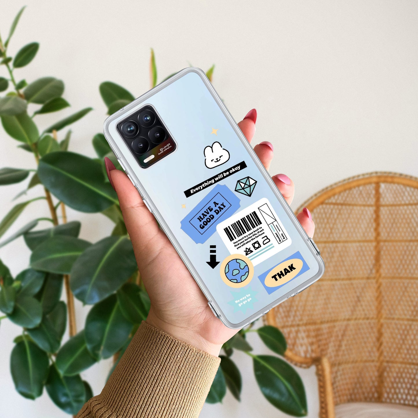 Ticket to Happiness Transparent Silicon Case For Realme/Narzo