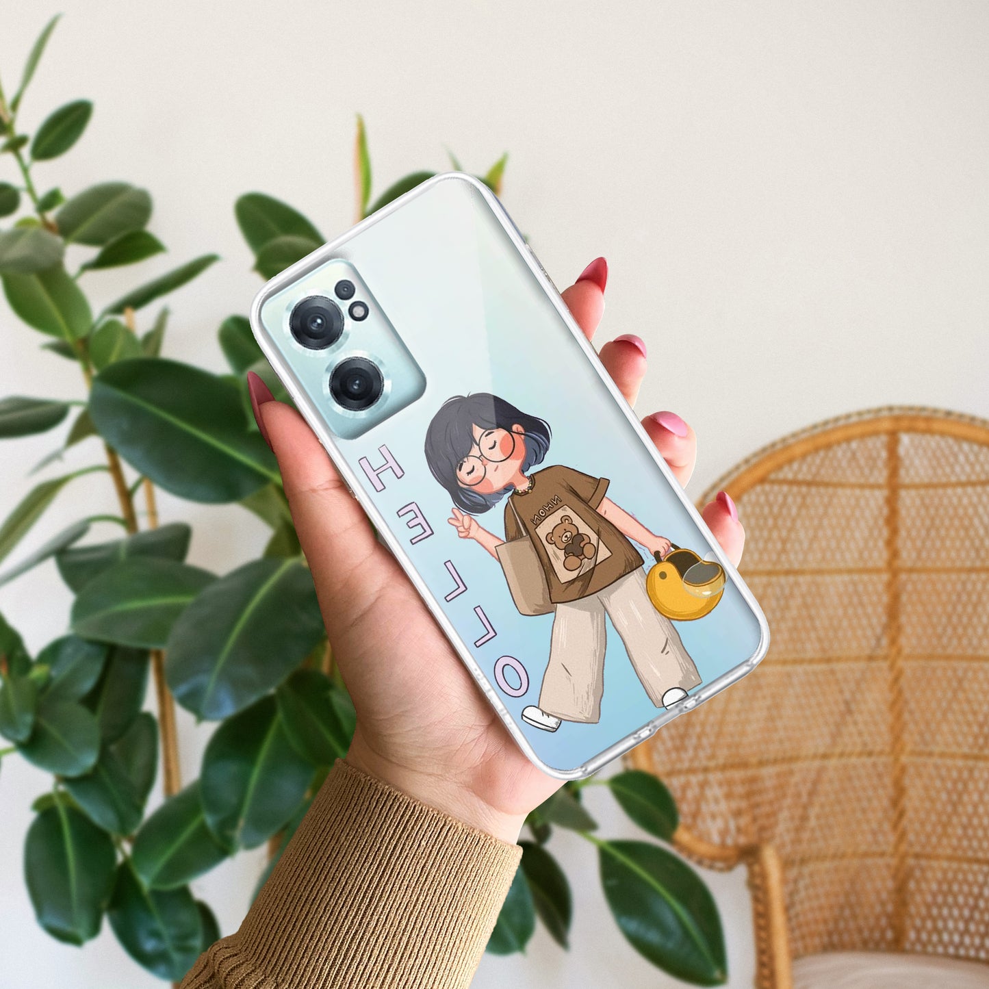 Hello Honey Transparent Silicon Case For OnePlus