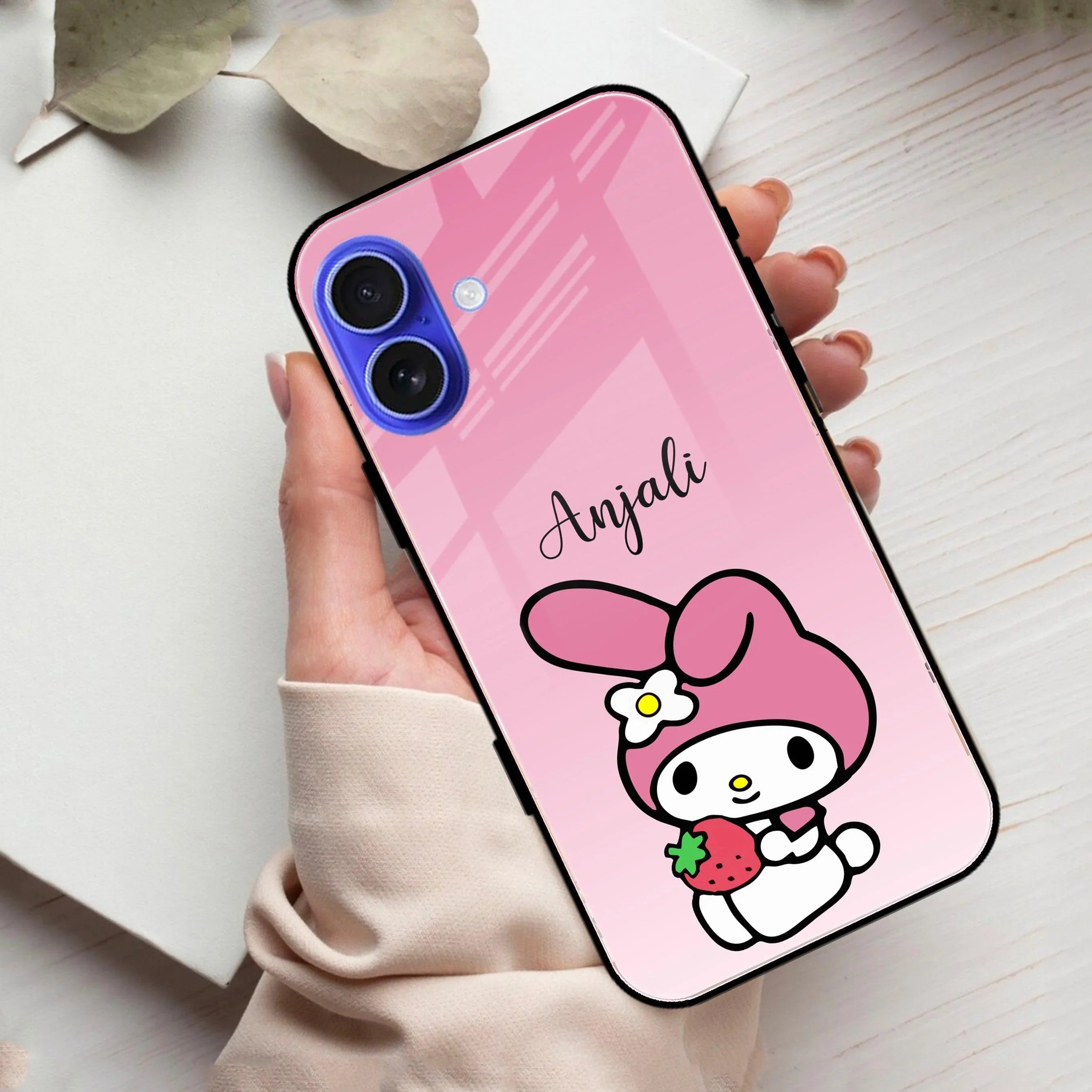Pink Bunny Glass Case Cover For iPhone - ShopOnCliQ