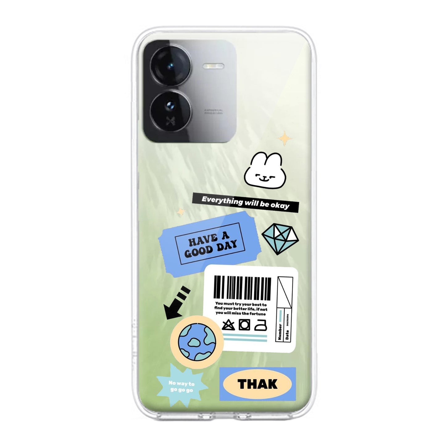 Ticket to Happiness Transparent Silicon Case For iQOO