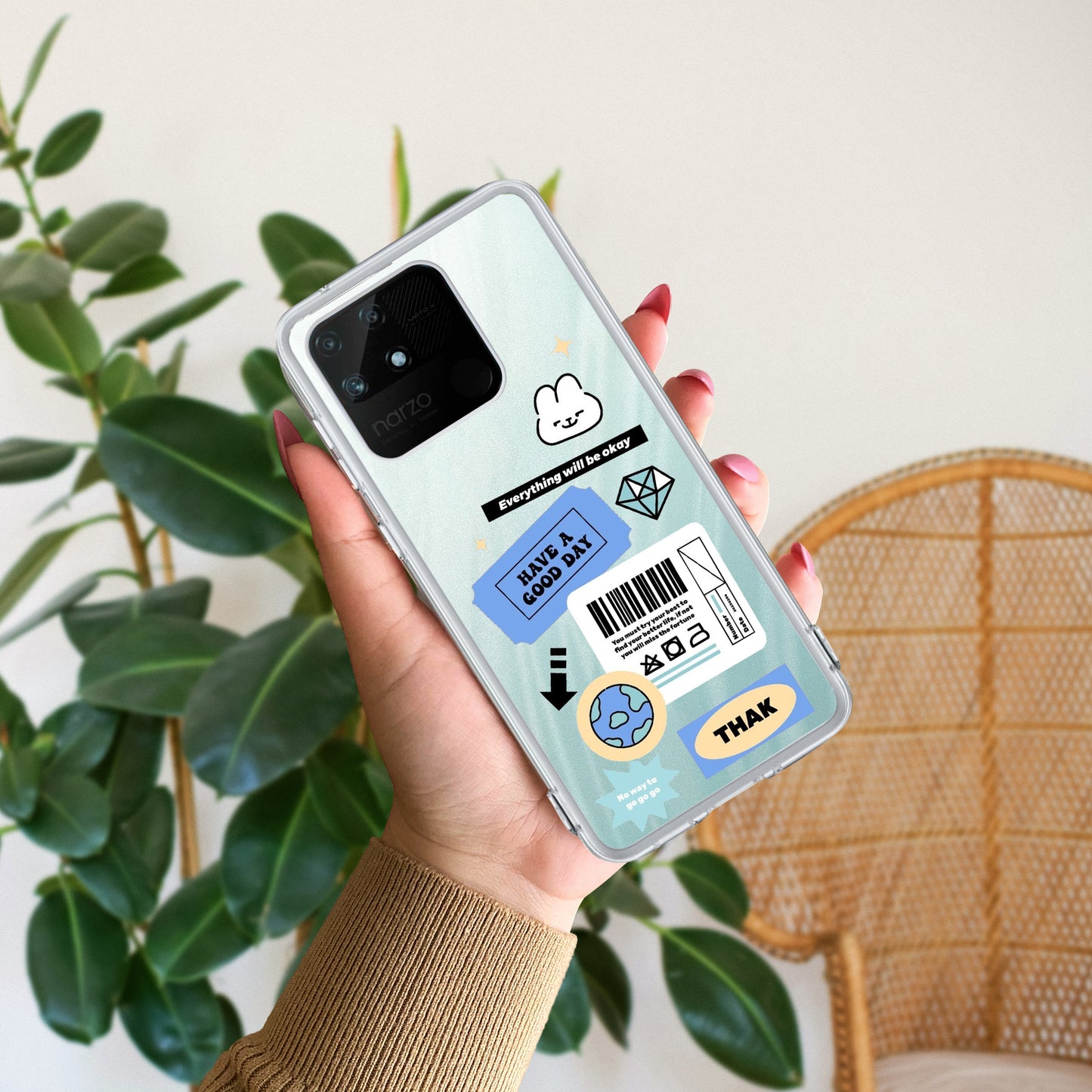 Ticket to Happiness Transparent Silicon Case For Realme/Narzo