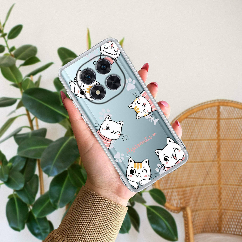 Cute Cat Customize Transparent Silicon Case For Mi 11X 5G / Mi 11X Pro 5G