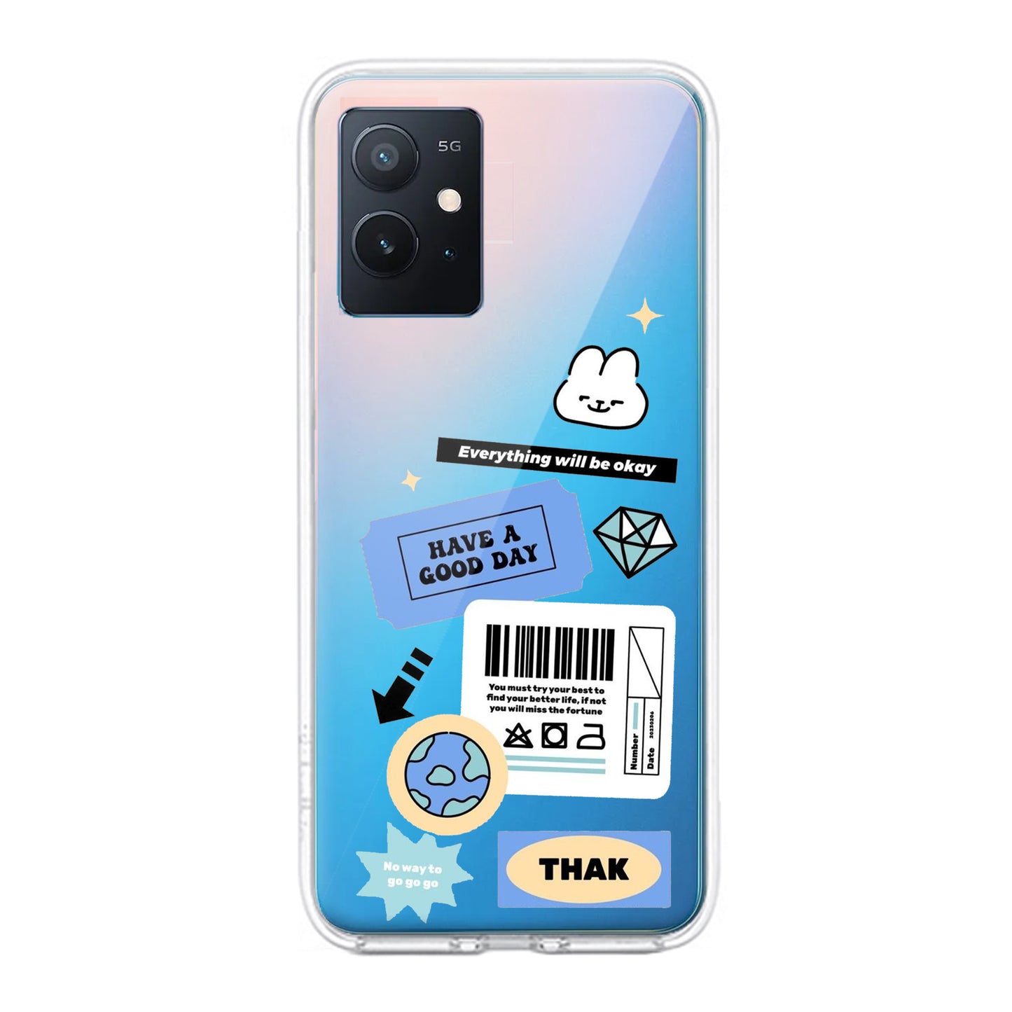 Ticket to Happiness Transparent Silicon Case For iQOO