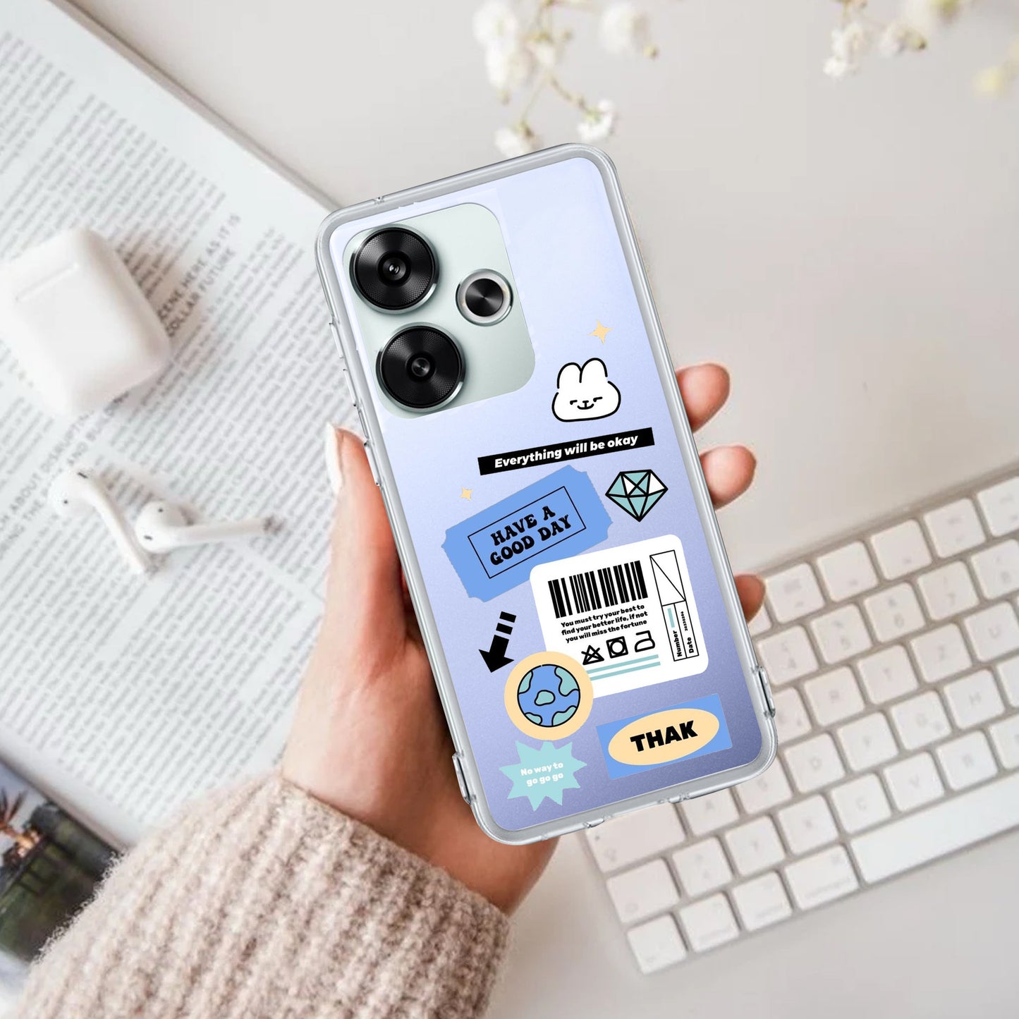 Ticket to Happiness Transparent Silicon Case For Poco