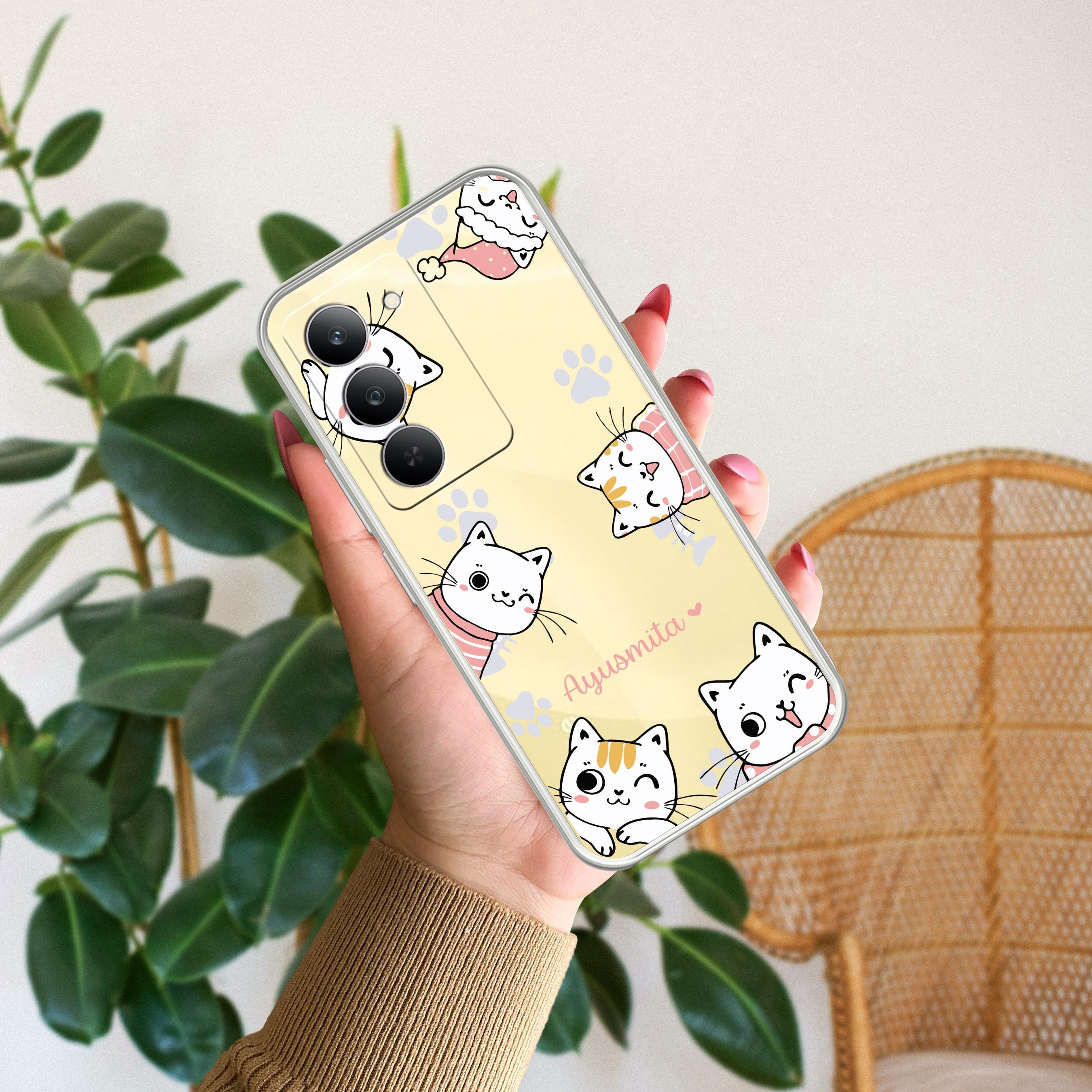 Cute Cat Customize Transparent Silicon Case For Realme/Narzo - ShopOnCliQ