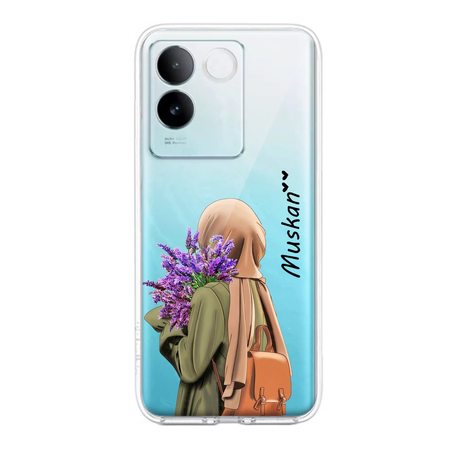 Personalized Hijab Girl Transparent Silicon Case For iQOO