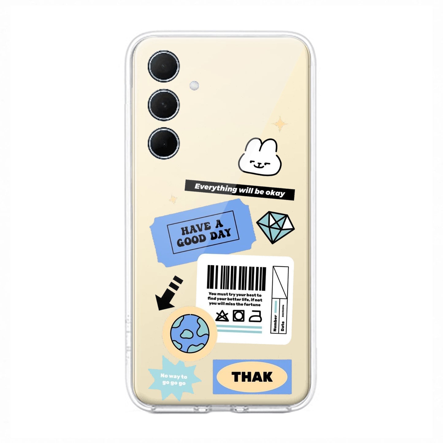 Ticket to Happiness Transparent Silicon Case For Samsung