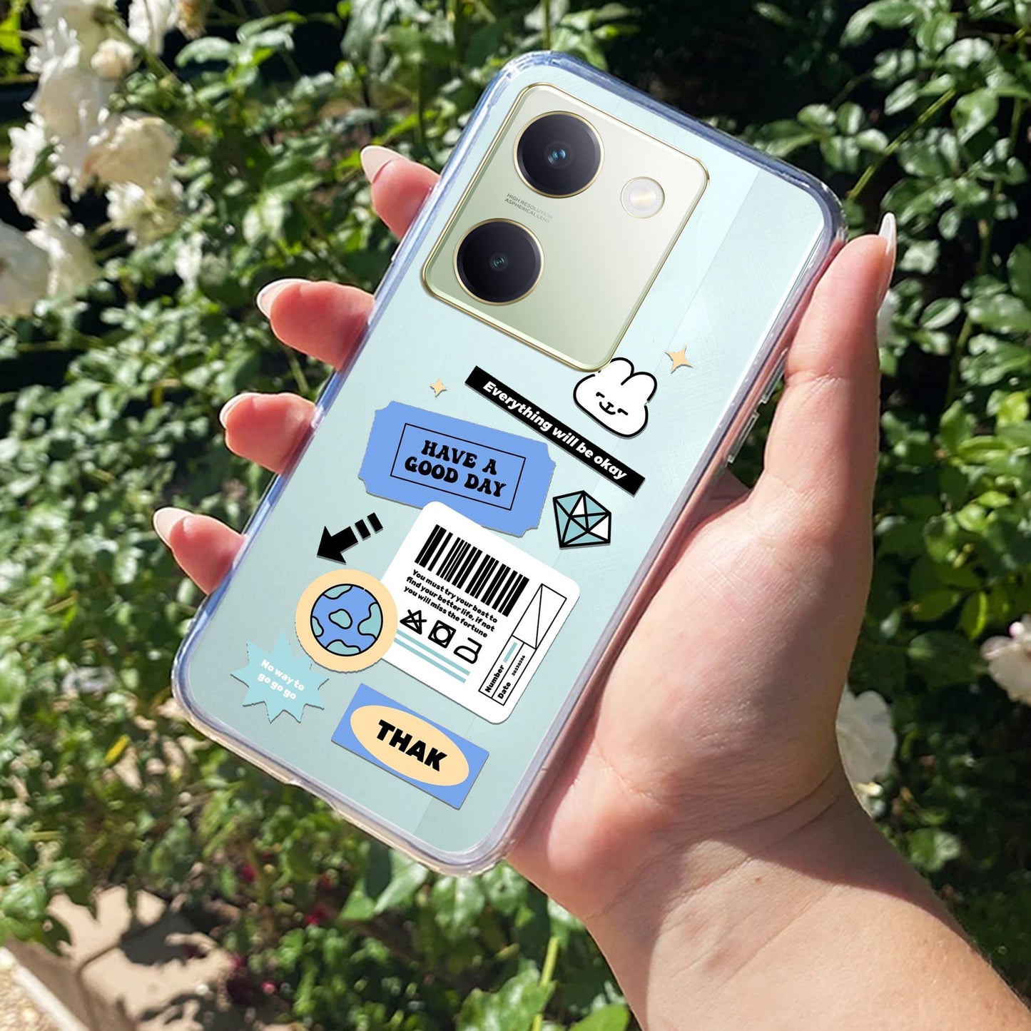 Ticket to Happiness Transparent Silicon Case For Vivo