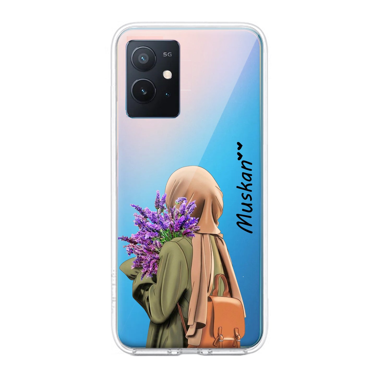 Personalized Hijab Girl Transparent Silicon Case For iQOO