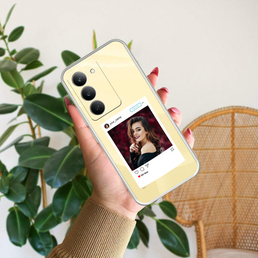 Customize Photo With Name Transparent Silicon Case For Realme/Narzo