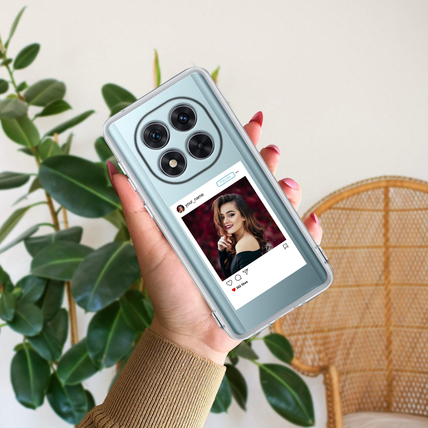 Customize Photo With Name Transparent Silicon Case For Redmi/Xiaomi