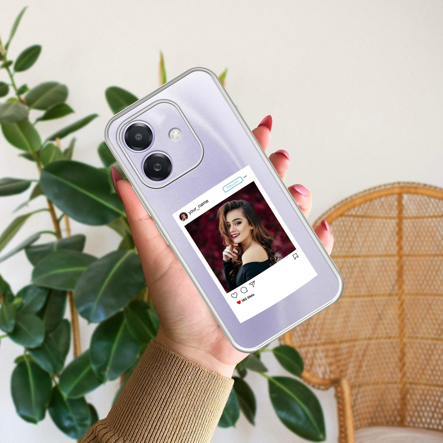 Customize Photo With Name Transparent Silicon Case For Oppo