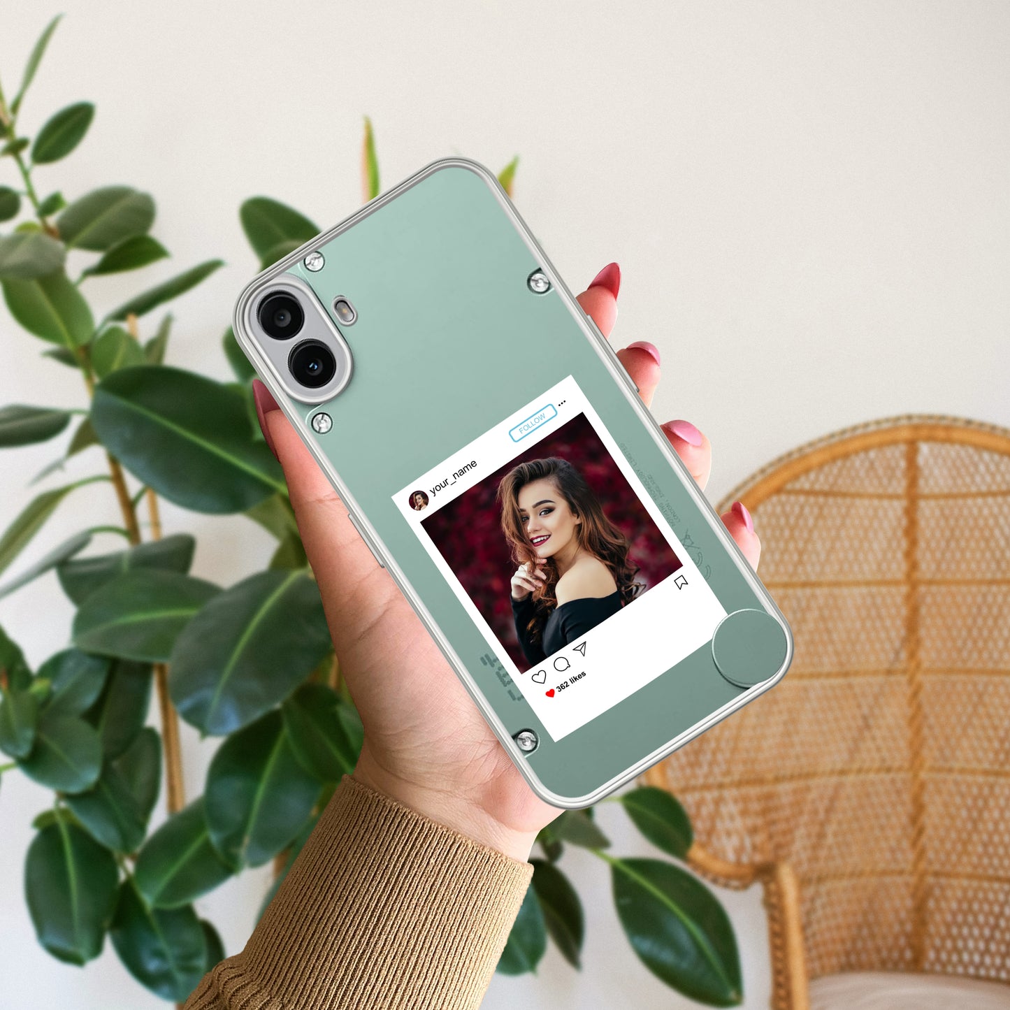 Customize Photo With Name Transparent Silicon Case For Nothing