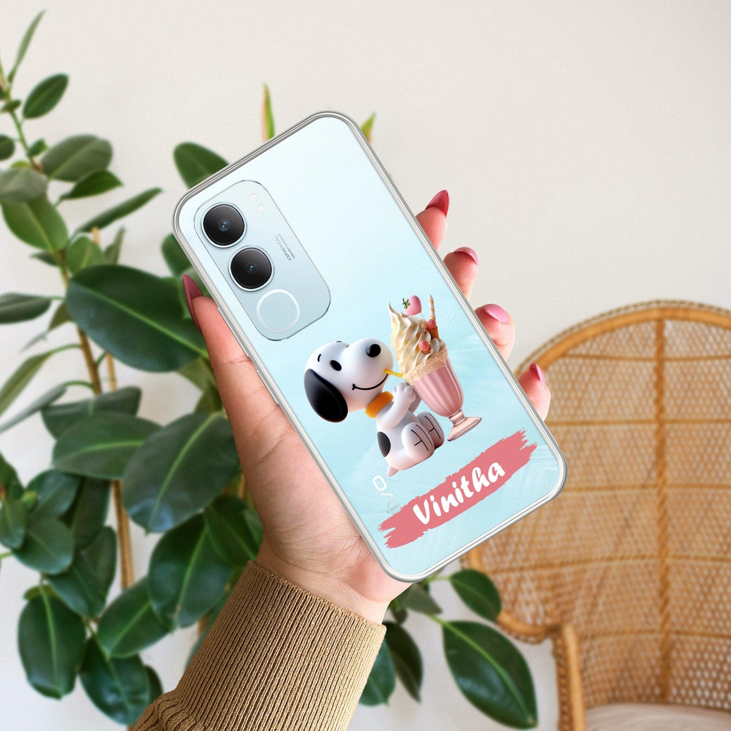 Snoopy Customize Transparent Silicon Case For Vivo