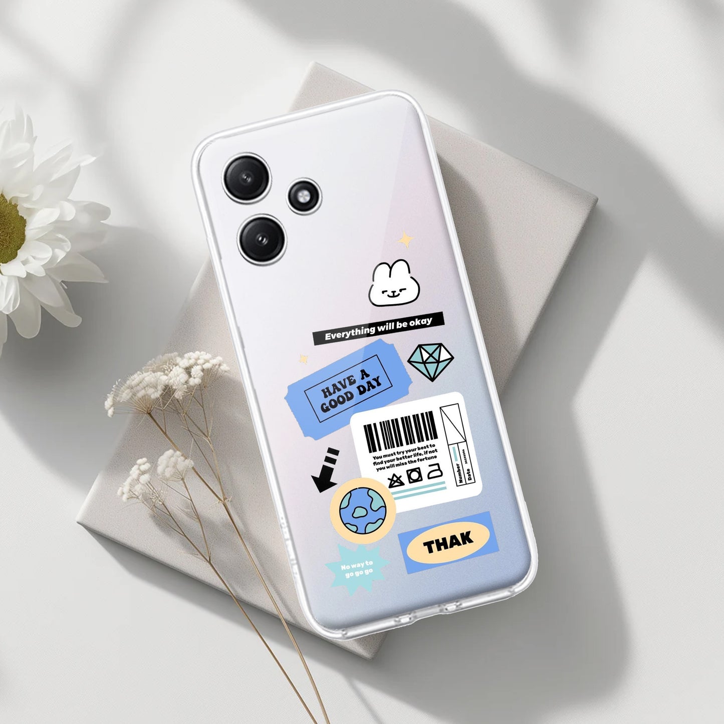 Ticket to Happiness Transparent Silicon Case For Poco