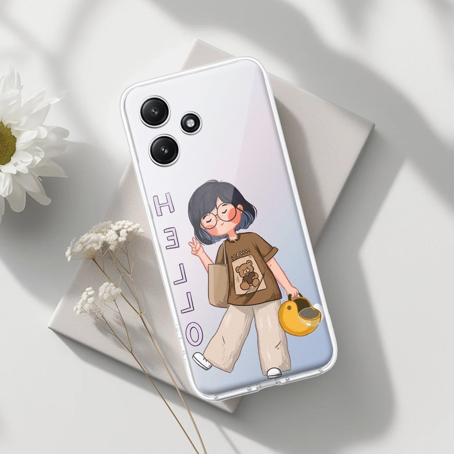 Hello Honey Transparent Silicon Case For Poco