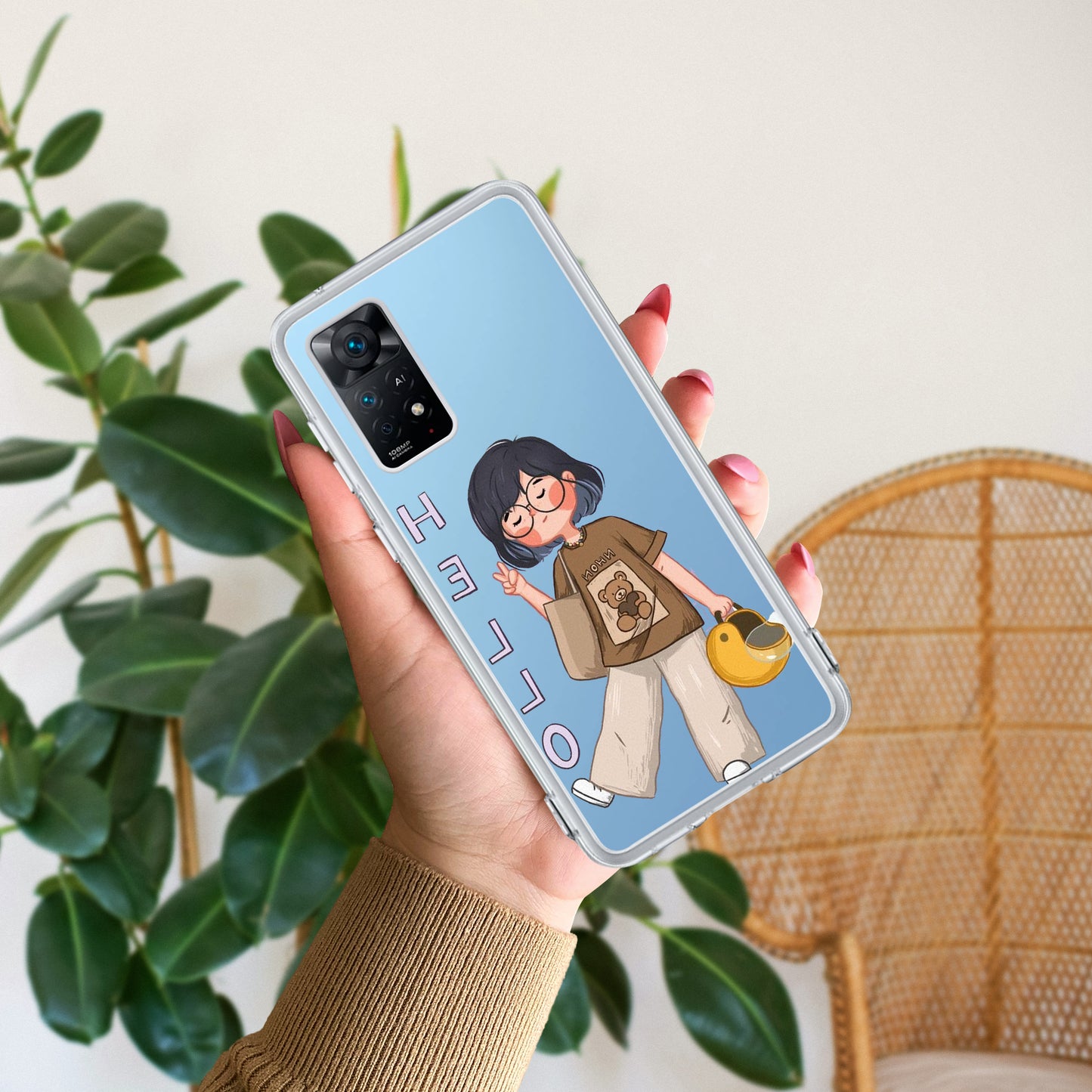 Hello Honey Transparent Silicon Case For Poco