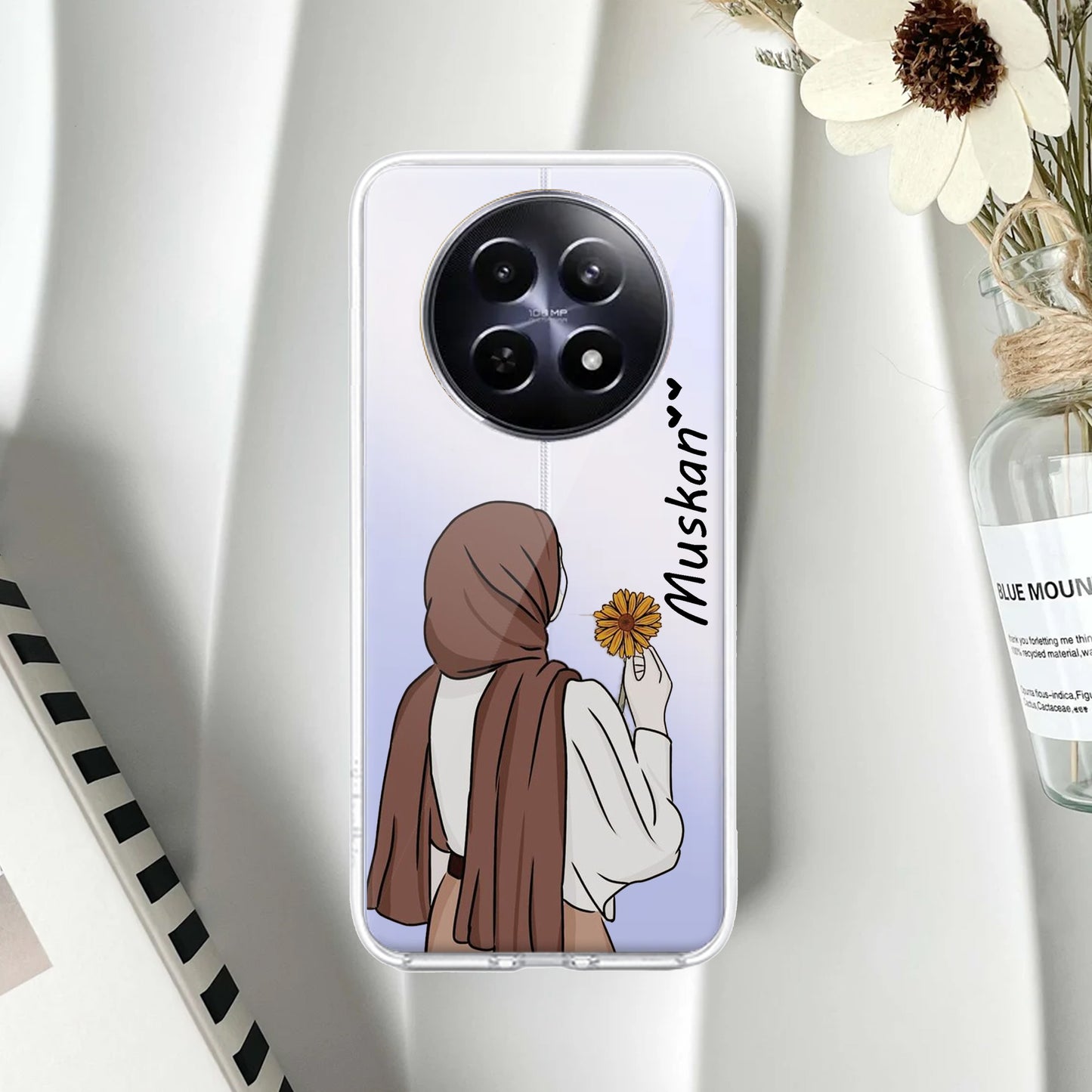 Personalized Hijab Girl Transparent Silicon Case For Realme/Narzo