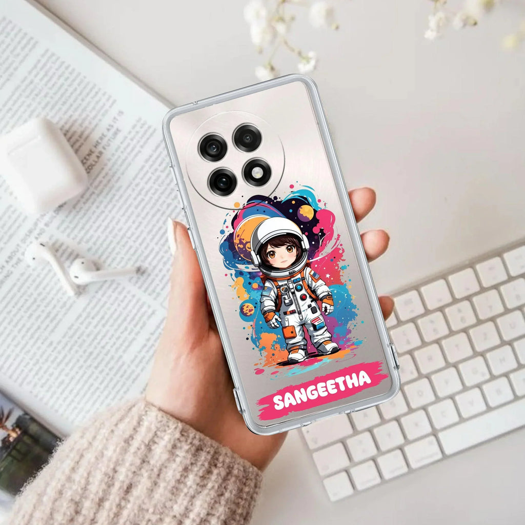 Astronaut Customize Transparent Silicon Case For OnePlus Nord CE 2 5G