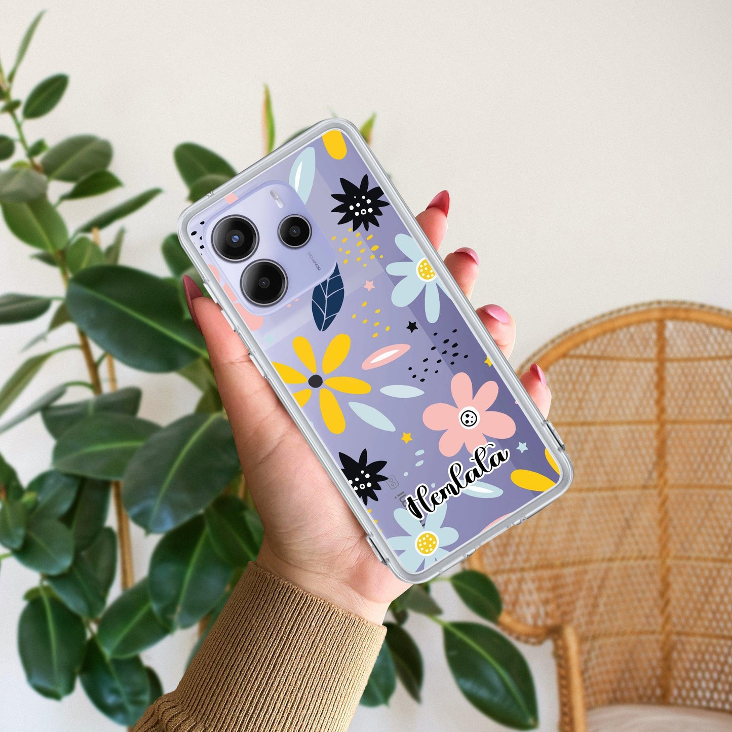 Multi Floral Customize Transparent Silicon Case For Redmi/Xiaomi - ShopOnCliQ