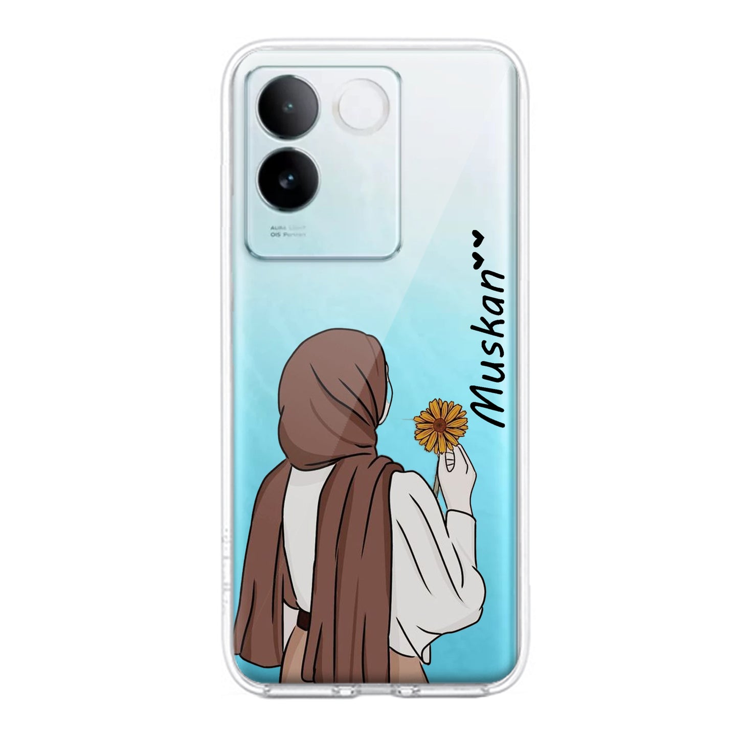 Personalized Hijab Girl Transparent Silicon Case For iQOO