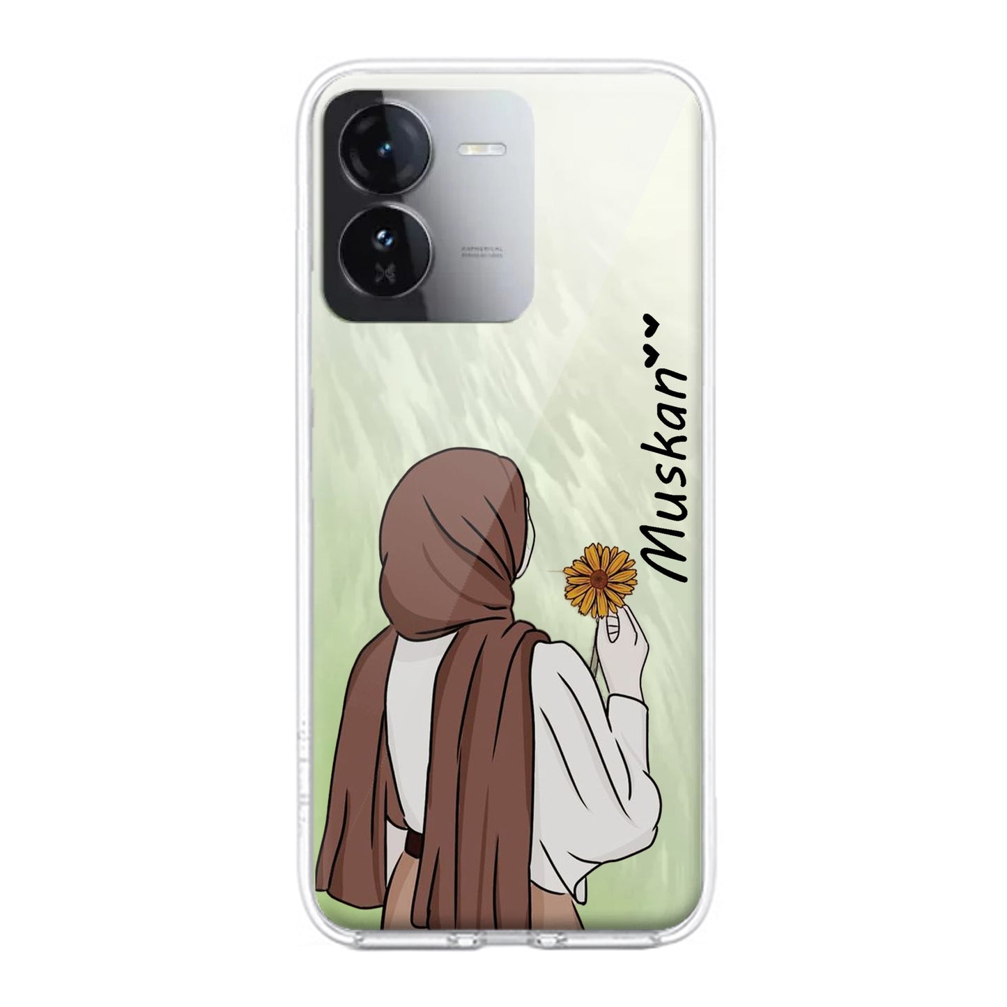 Personalized Hijab Girl Transparent Silicon Case For iQOO